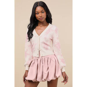 Lulus Mauve Bubble-hem Mini Skort Pink - Size XS